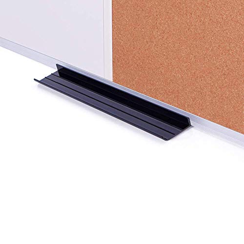 VIZ-PRO Magnetic Dry Erase Board and Cork Notice Board Combination, 36 X 24 Inches, Silver Aluminium Frame