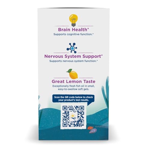 Nordic Naturals Complete Omega Jr., Lemon - 90 Mini Soft Gels - 283 mg Total Omega-3s & 35 mg GLA - Healthy Cognition, Nervous System Function - Non-GMO - 45 Servings