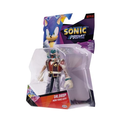 Sonic Prime 5-inch Dr. Deep - New Yoke City Action Figure 13 points of Articulations. Ages 3+ (Officially licensed by Sega and Netflix)