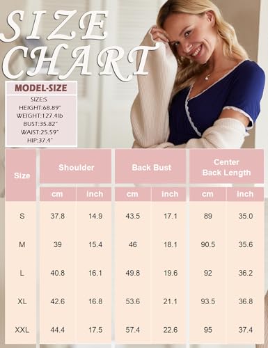 Ekouaer Nursing Nightown Delivery and Labor Gown for Hospital Short Sleeve Maternity Breastfeeding Dress Blue Large