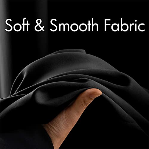 MIULEE Sidelight French Door Blackout Curtain Thermal Insulated Drapes Light Blocking Window Treatment Curtain for Narrow Glass Door Rod Pocket with Tieback 25 inch by 72 inch Black 1 Panel