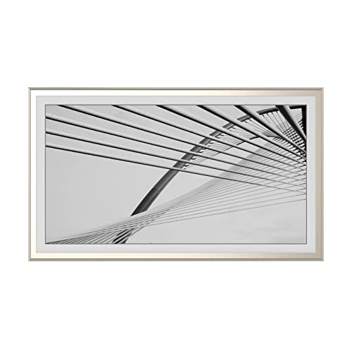 Frame My TV Deco TV Frames Alloy Scoop - German Silver Bezel Compatible ONLY with Samsung The Frame TV (3 inch, Color Chip)
