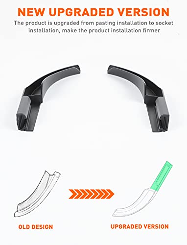 Savadicar Upgraded Version Rain Gutter Extensions, Roof Hardtop ABS Rain Groove Diverter, Rainwater Deflector Compatible with 2018-2024 Jeep Wrangler JL 4xe & Gladiator JT, Exterior Accessories, Black