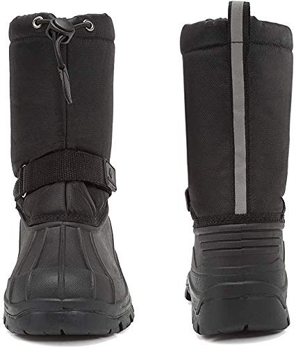 CIOR Kids Snow Boots for Boys Girls Toddler Winter Outdoor Boots Waterproof with Fur Lined(Toddler/Little Kids/Big Kid) TX1-Black-31