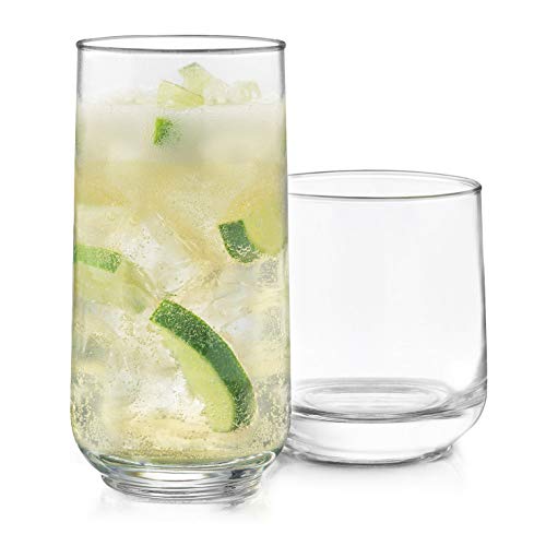 Libbey Orbita 16-Piece Tumbler and Rocks Glass Set