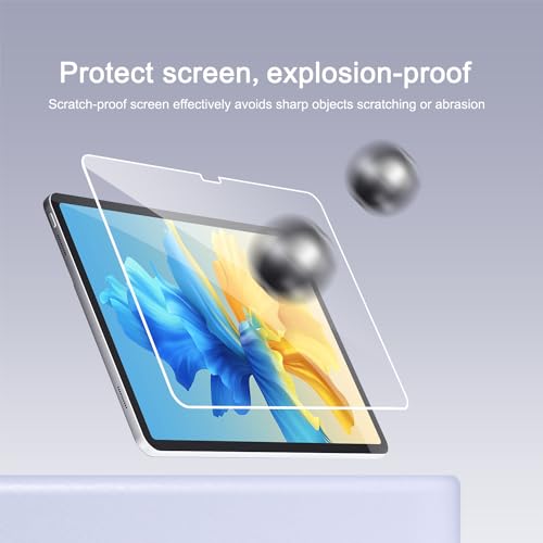 Ailun Screen Protector for iPad Pro 11 inch 2024 5th Generation 2 Pack + 2 Pack Camera Lens Protector,Tempered Glass 0.33mm,Face ID & Apple Pencil & Case Compatible [4 Pack]