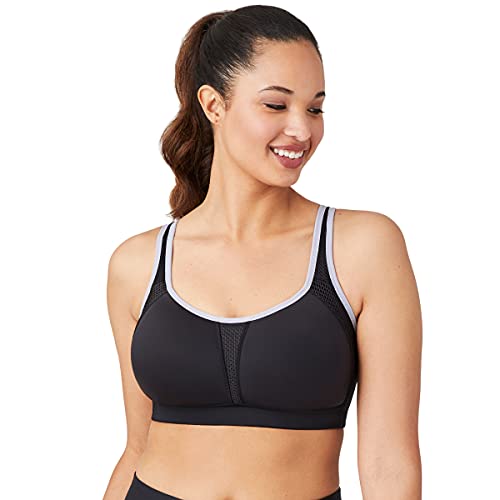 Wacoal Women's Sport Convertible Wire Free Bra, Black/Lilac Gray, 36G