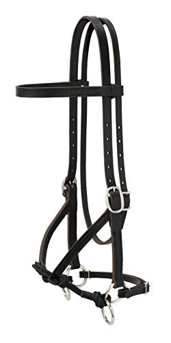 Weaver Leather Justin Dunn Bitless Bridle, Black, 3/4" Average
