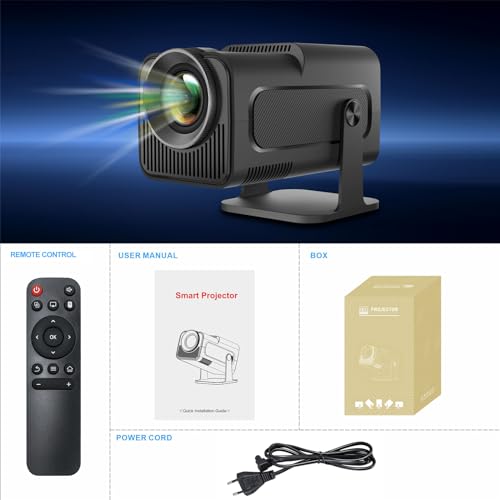 Portable Mini Projector with WiFi 6 and Bluetooth, Magcubic Native 1080P Auto Focus Smart Video Projector Support 4K, Outdoor Movie Projector Short Throw Home Theater Projector with Android 11