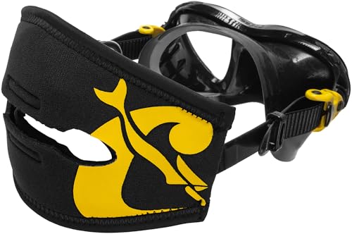 Cressi Pony Tail Neo Mask Strap Cover, Black/Yellow