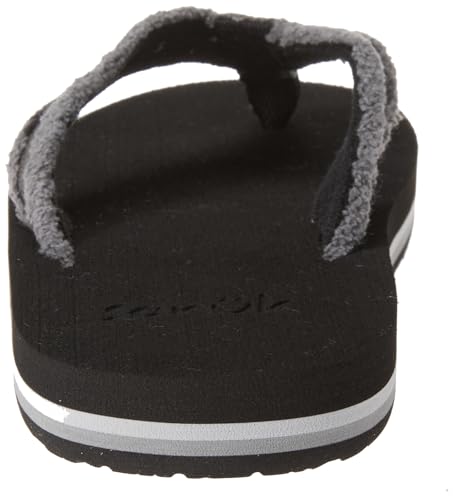 Sanuk Fraidy Stacker Flip-Flop, Black, US 2-3 Unisex Little Kid