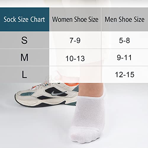 SIXDAYSOX 8 Pairs No Show Mens Socks Invisible Ondo Low Cut Socks Thin Non-Slip Cotton Socks Casual Loafer Socks Size 5-8