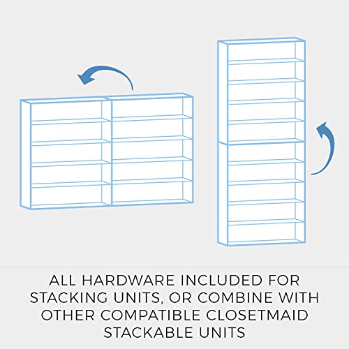 ClosetMaid 1565 Stackable 5-Shelf Organizer, White