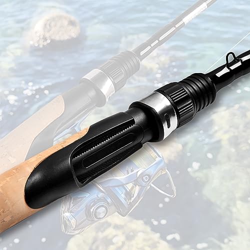 Fiblink 4 Pieces Travel Spinning Rod Medium Carbon Spinning Fishing Rod Portable Fishing Rod (6'6" Medium.)