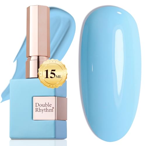 Double Rhythm 15ML Gel Nail Polish Pure Sheer Same Color Same Bottle Soak Off Gel Polish Art Manicure Salon DIY at Home for Women (Milky Orange-A1394)