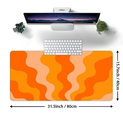 Avezano Abstract Artisan Mouse Pad, Large Gaming Mouse Pads with Non-Slip Rubber Base, Stitched Edges Desk Mat Big Mousepad for Computer Keyboard, Home & Office Gifts, 31.5x15.7inch