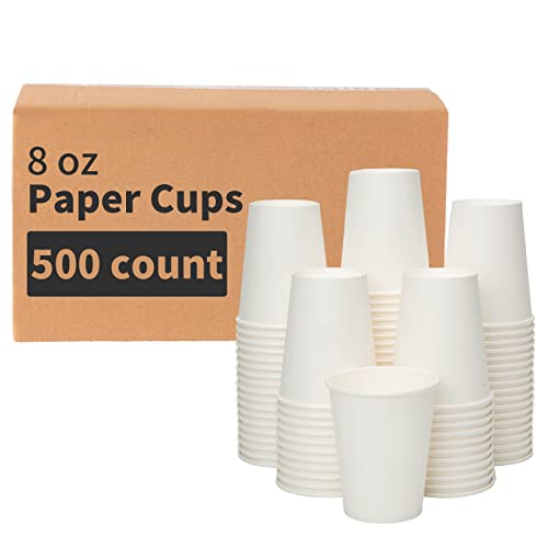 RACETOP Disposable Paper Coffee Cups, Paper Cups, Disposable Coffee Cups for Beverage or Coffee 12 oz 100 pack