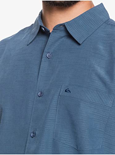 Quiksilver mens Centinela 4 Up Comfort Fit Pocket Collared Button Down Shirt, Midnight Navy Centinella, Small US