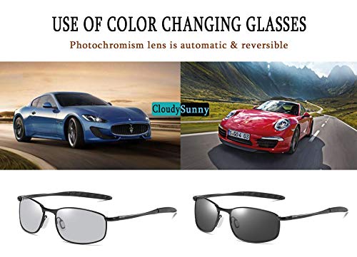 FEISEDY Classic Polarized Photochromic Sunglasses Driving Photosensitive Glasses B2444