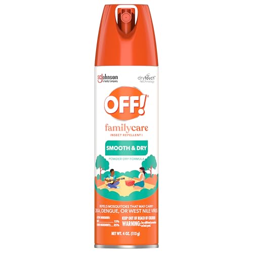 OFF! FamilyCare Insect & Mosquito Repellent Aerosol, Smooth and Dry Formula Bug Spray, Provides up to 6 Hours of Protection, 4 oz