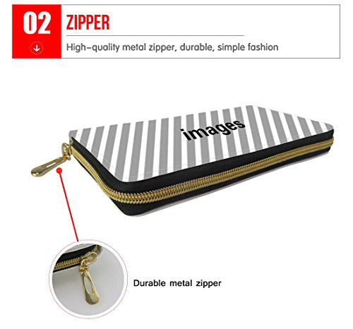 Mumeson Halloween Bat Print Coin Purse Lightweight Wallet Credit Card Storage Zipper Pouch Cosmetic Bag with Pocket