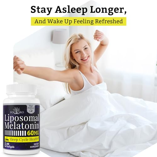 Melatonin 60mg-Fall Asleep Faster, Stay Asleep Longer,High Dose