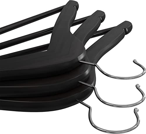 Utopia Home Premium Wooden Hangers 30 Pack - Durable & Slim Coat Hanger - Suit Hangers with 360-Degree Rotatable Hook - Wood Hangers with Shoulder Grooves (Black Color)