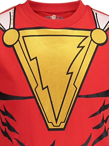 WARNER BROS DC Comics Shazam Little Boys' T-Shirt with Cape (Red, 10) - 4