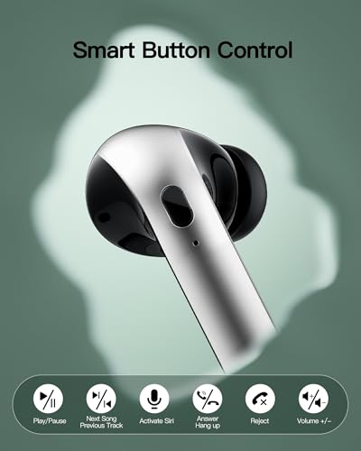 Wireless Earbuds Bluetooth 5.3 Headphones 78Hrs Playtime In-ear Earbuds with Wireless Charging Case LED Power Display Deep Bass Earphones Waterproof Headset with Built-in Mic for Android iOS phone TV