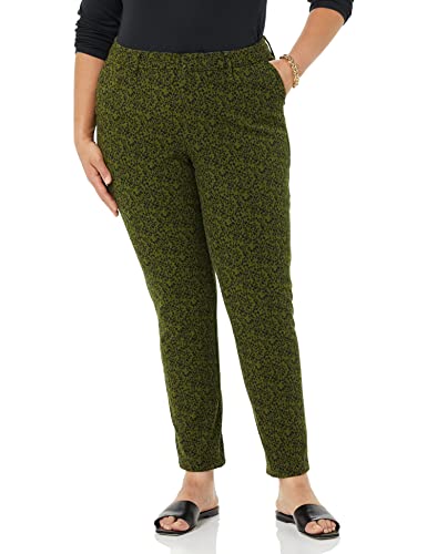 Amazon Essentials Women's Bi-Stretch Skinny Ankle Pant (Available in Plus Size), Charcoal Heather, 16