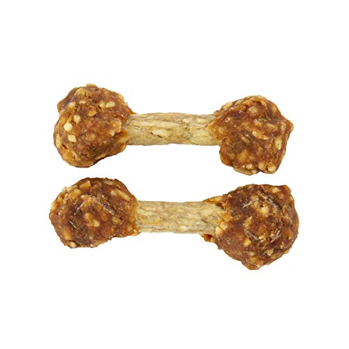 Good'n'Fun Good ’n’ Fun Chicken Flavored Dumbbells 4 Ounces, Rawhide Snacks for Small Dogs