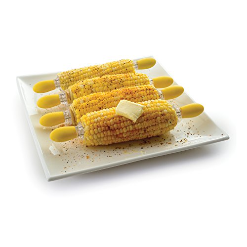 Norpro, Set of 8 corn cob holders, 3" x 1" x 1", Yellow