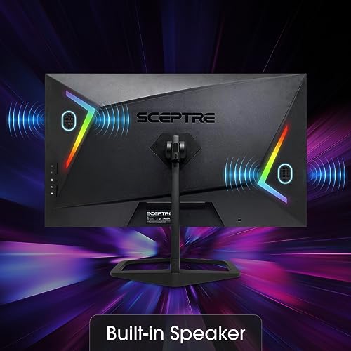 Sceptre 27-inch 240Hz Gaming Monitor 1ms 99% sRGB AMD FreeSync Premium DisplayPort x2 HDMI x2 Build-in Speakers, Machine Black (E278B-FWD240)