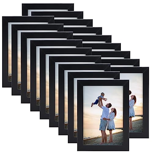 Hoikwo 18 Packs 3.5x5 Small Black Multi Picture Frames Set for Family Photos, Artwork, Light Weight Bulk 3.5 by 5 Frames Pack for Wall Hanging and Table, Stylish Picture Frames