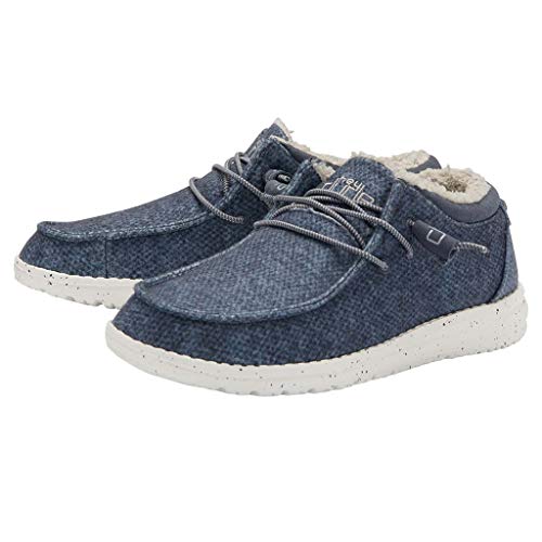 HEYDUDE Women's Cindy Dark Navy Size 5 | Women’s Shoes | Women’s Lace Up Boots | Comfortable & Light-Weight