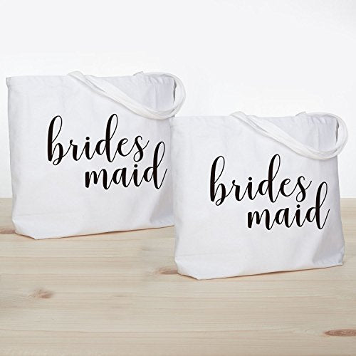 ELEGANTPARK Bridal Shower Gifts for Bride Bag Bride Gifts Wedding Gift for Bride Tote Bag Jumbo Shoulder Bag with Pocket Gold Glitter White 100% Cotton