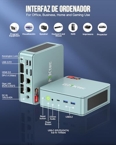 GMKtec PC Gaming AMD Ryzen 7 Mini Desktop Computers