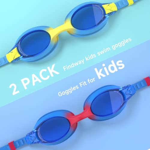 findway Kids Swim Goggles, Kids Swimming Goggles Anti-fog No Leaking Girls Boys for Age 3-14