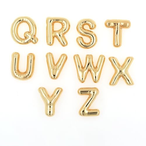 DIOWUS Bubble Letter Necklace For Women,Dainty Balloon Initial Necklaces 18k Gold Plated Chain Pendant Alphabet Necklaces For Girlfriend Charm Simple Jewelry Gift (zircon-L)