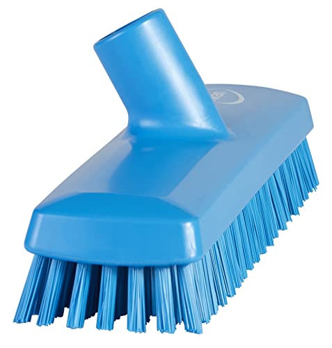 Vikan - 70413 Deck Scrub Brush, 10-3/4"L, Stiff, Blue