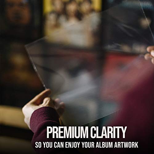 Vinyl Fever Record Sleeves [25 Pack] - Crystal Clear Outer Album Covers - Durable 3 Mil Thick Polypropylene Vinyl Sleeves for 12 Inch Lps and Archival Album Storage | 12.75"x12.75" Perfect Fit Sleeves