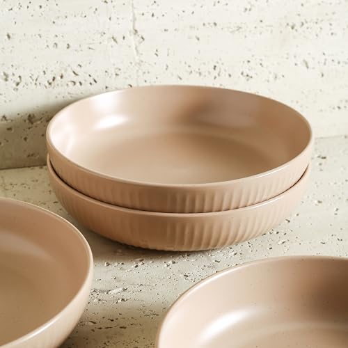 Stone lain Logan Stoneware Pasta Bowl Set of 4, Beige