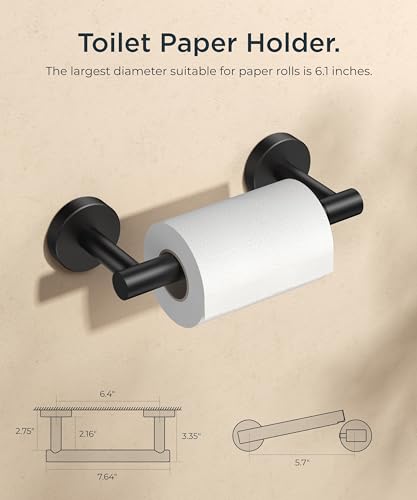FORIOUS Brushed Nickel Toilet Paper Holder Wall Mount, Bathroom Toilet Paper Holder Brushed Nickel SUS 304 Stainless Steel, Double Post Pivoting Toilet Paper Roll Holder for Bathroom RV