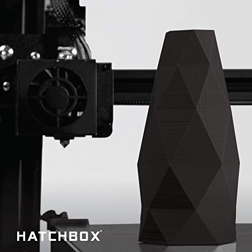 HATCHBOX 1.75mm Black Wood PLA 3D Printer Filament, 1 KG Spool, Dimensional Accuracy +/- 0.03 mm, 3D Printing Wood Filament