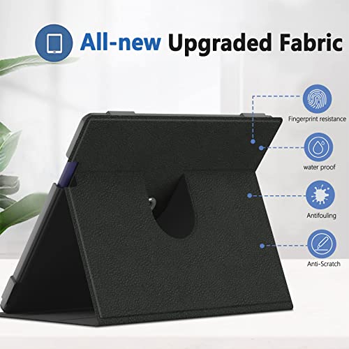 E NET-CASE Case for BOOX Note Air 2, BOOX Note Air 2 Plus 2022, Vertical Design, 360 Degree Rotating Stand Cover for 10.3 Inch BOOX Note Air 2 with Pencil Holder (Black)