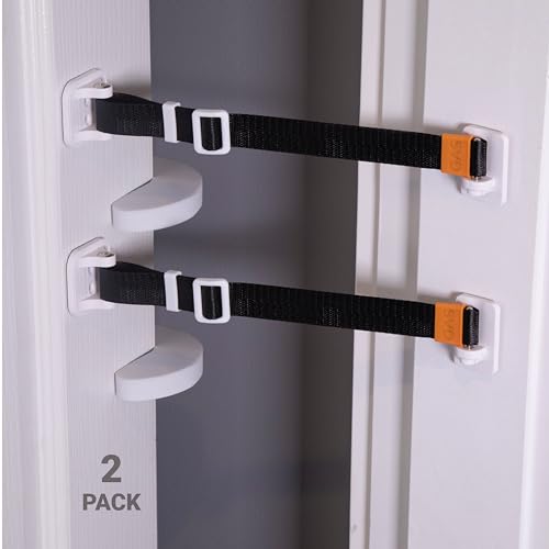 SVD.PET (2-Pack) Cat Door Latch & Stopper: A Simpler Pet Gate Solution to Dog Proof Your Home & Keep Dogs and Kids Out of Litter Box & Cat Feeder. No Cut Cat Door Interior Door. (Black)