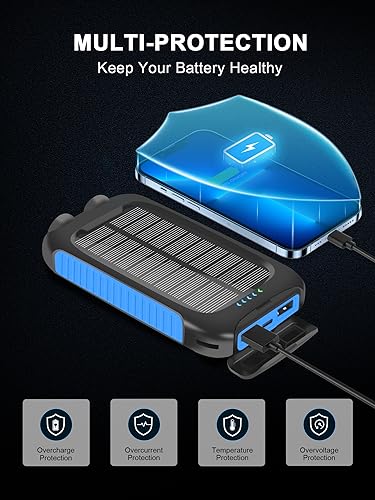 𝟮𝟬𝟮4 𝙐𝙥𝙜𝙧𝙖𝙙𝙚 Solar Power Bank -38800mAh Waterproof Portable Solar Phone Charger with LED Flashlight/Fast Charge USB C External Backup Battery Pack for All Cell Phones & Electronic Devices