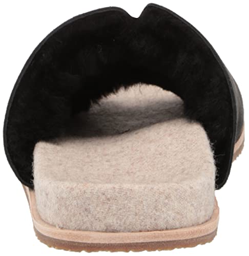 Revitalign Spruce Women's Shearling Slip-on Slipper Black - 6 Medium