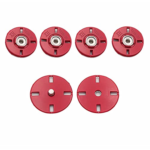 5Pcs/Set Snap Buttons Metal Buckle Buttons Invisible Buckle for Coat Clothing Sewing Accessories (#13 White, 15mm)