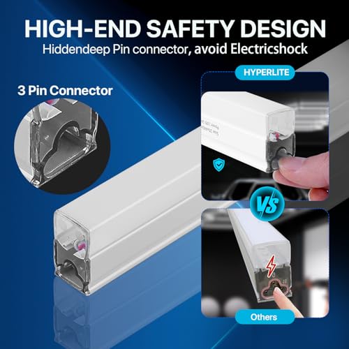 HYPERLITE Hexagon Garage LED Light, Upgraded 3 Level Dimmable 96W 9900LM Super Bright Garage Detailing Lights, 16 Pack Hexagon Shop Lights, Hexagon LED Lights for Garage, Gym, Shop